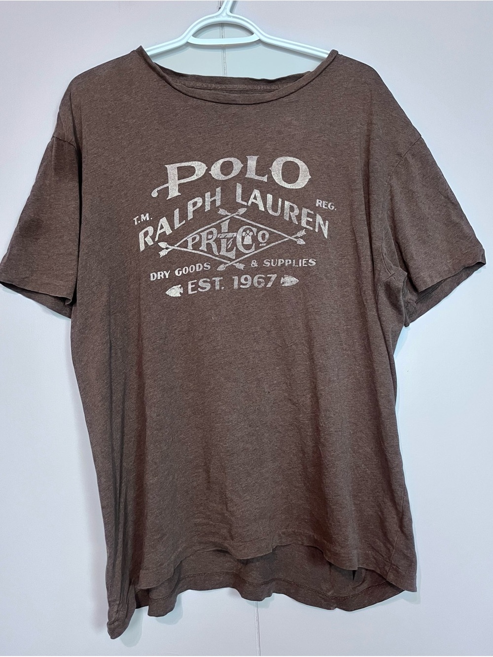 Polo Ralph Lauren Brown Graphic Tee Shirt Men’s Large Cotton